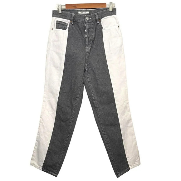 PacSun High Rise Straight Button Fly Jeans Colorblock Y2K Grunge Size 27 - Picture 1 of 11